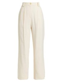 Shop ALC Tommy II Linen-Blend Pleated Pants at Saks Fifth Avenue