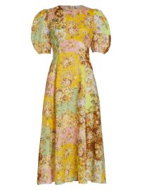 WornOnTV: Katie Lowes’s yellow floral patchwork dress on Live with ...