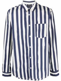 Shop APC Matthew striped long-sleeve shirt with Express Delivery - at Farfetch