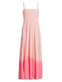 Shop ATM Anthony Thomas Melillo Ombr Slub Jersey Smocked Maxi Dress at Saks Fifth Avenue