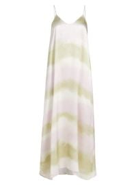 Shop ATM Anthony Thomas Melillo Watercolor Stripe Silk Charmeuse Slip Dress at Saks Fifth Avenue