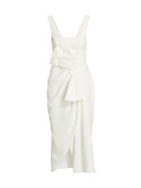 Shop Acler Regent Bow Midi Dress at Saks Fifth Avenue