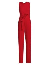 Shop Adam Lippes Belted Wool Crepe Jumpsuit at Saks Fifth Avenue