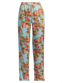 Shop Adriana Iglesias Nima Floral Silk Pants at Saks Fifth Avenue