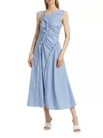 Shop Aknvas Dana Striped Asymmetric Maxi Dress at Saks Fifth Avenue