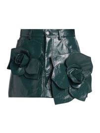 Shop Aknvas Lucia Floral Faux Leather Skirt at Saks Fifth Avenue