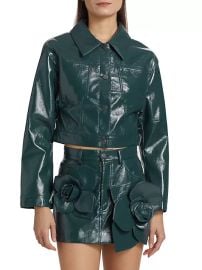 Shop Aknvas Mercer Faux Leather Crop Jacket at Saks Fifth Avenue