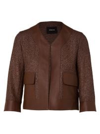 Shop Akris Cropped Tweed Jacket at Saks Fifth Avenue