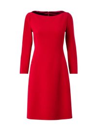 Shop Akris Stretch Wool Boatneck A-Line Dress at Saks Fifth Avenue