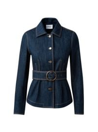 Shop Akris punto Belted Denim Jacket at Saks Fifth Avenue