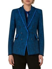 Shop Akris punto Denim Tweed Blazer at Saks Fifth Avenue