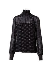 Shop Akris punto Polka Dot Georgette Blouse at Saks Fifth Avenue