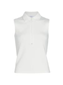 Shop Akris punto Sleeveless Zip Polo Shirt at Saks Fifth Avenue