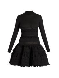 Shop Alaa Crino Ruffle Skater Minidress at Saks Fifth Avenue