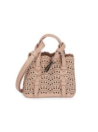 Shop Alaa Mini Mina Perforated Leather Tote at Saks Fifth Avenue