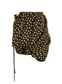 Shop Alaa Polka Dot Silk Knotted Miniskirt at Saks Fifth Avenue