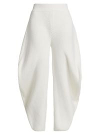 Shop Alaa Round Rib-Knit Barrel-Leg Pants at Saks Fifth Avenue