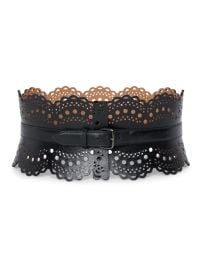 Shop Alaa Scalloped Leather Corset Belt at Saks Fifth Avenue