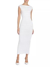 Shop Alaa Stripe Column Midi-Dress at Saks Fifth Avenue