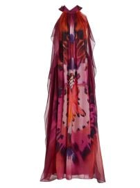 Shop Alberta Ferretti Crisscross Psychadelic Butterfly Gown at Saks Fifth Avenue