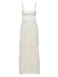 Shop Alejandra Alonso Rojas Bustier Silk Fringe Crochet Dress at Saks Fifth Avenue