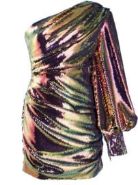 Shop Alex Perry sequin one shoulder dress with Express Delivery - at Farfetch