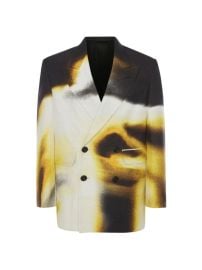 Shop Alexander McQueen Archival-Print Classic-Fit Double-Breasted Blazer at Saks Fifth Avenue