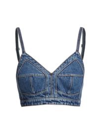 Shop Alexander McQueen Cropped Denim Tank Top at Saks Fifth Avenue