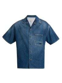 Shop Alexander McQueen Denim Camp Shirt at Saks Fifth Avenue