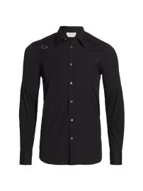 Shop Alexander McQueen Harness Cotton Long-Sleeve Sport Shirt at Saks Fifth Avenue