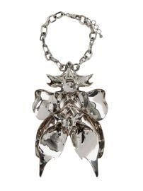 Shop Alexander McQueen Orchid Silvertone Pendant Necklace at Saks Fifth Avenue