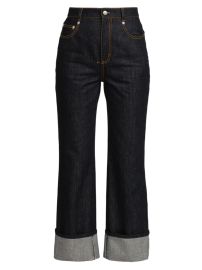 Shop Alexander McQueen Rolled Straight-Leg Jeans at Saks Fifth Avenue