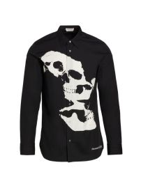 Shop Alexander McQueen Skull Graphic Button-Up Shirt at Saks Fifth Avenue