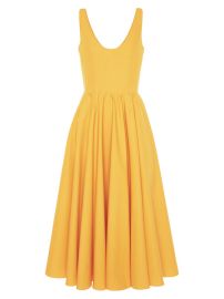 Shop Alexander McQueen Sleeveless Fit amp Flare Scoopneck Midi-Dress at Saks Fifth Avenue