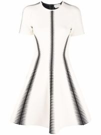 Shop Alexander McQueen Spine jacquard-pattern mini dress with Express Delivery - at Farfetch