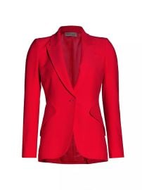 Shop Alexander McQueen Tailored Peak-Lapel Jacket Saks Fifth Avenue at Saks Fifth Avenue