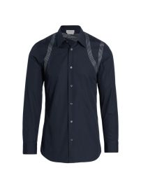 Shop Alexander McQueen Topstitch Button-Front Shirt at Saks Fifth Avenue