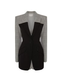 Shop Alexander McQueen Two-Tone Prince Of Wales Virgin Wool Jacket at Saks Fifth Avenue