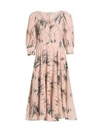 Shop Alexander McQueen Wild Meadow Print Stretch-Silk Midi Dress at Saks Fifth Avenue