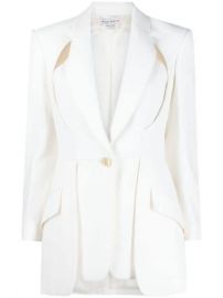 Shop Alexander McQueen cut-out blazer with Express Delivery - at Farfetch