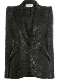 Shop Alexander McQueen lace single-breasted blazer with Express Delivery - at Farfetch