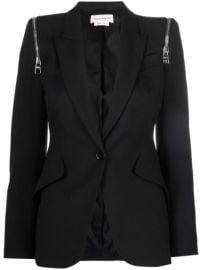 Shop Alexander McQueen zip-detail jacket with Express Delivery - at Farfetch