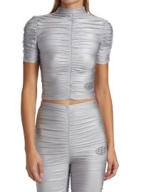 Shop Alexander Wang Ruched Logo Top at Saks Fifth Avenue