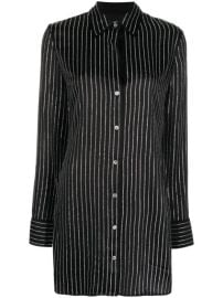 Shop Alexander Wang crystal-striped mini shirtdress with Express Delivery - at Farfetch