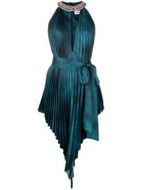 Shop Alexandre Vauthier crystal-embellished pleated minidress with Express Delivery - at Farfetch