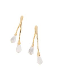 Shop Alexis Bittar 14K Gold-Plated amp Lucite Front-Back Double-Drop Earrings at Saks Fifth Avenue