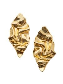 Shop Alexis Bittar Crumpled Metal 14K Gold-Plated Post Earrings at Saks Fifth Avenue