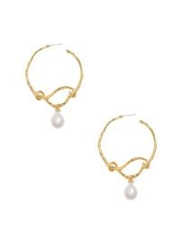 Shop Alexis Bittar Lily 14K Gold-Plated Twisted Drop Hoop Earrings at Saks Fifth Avenue