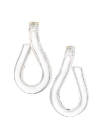 Shop Alexis Bittar Twist Lucite Hoop Earrings at Saks Fifth Avenue