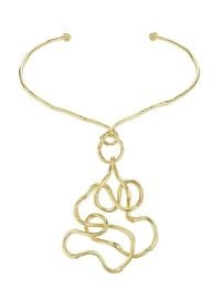 Shop Alexis Bittar Twisted 14K Goldplated Statement Collar Necklace at Saks Fifth Avenue